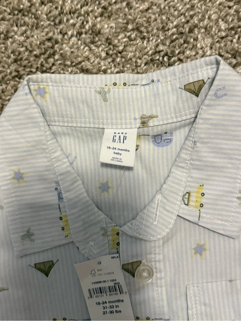 NWT Baby Gap Button Down Shirt